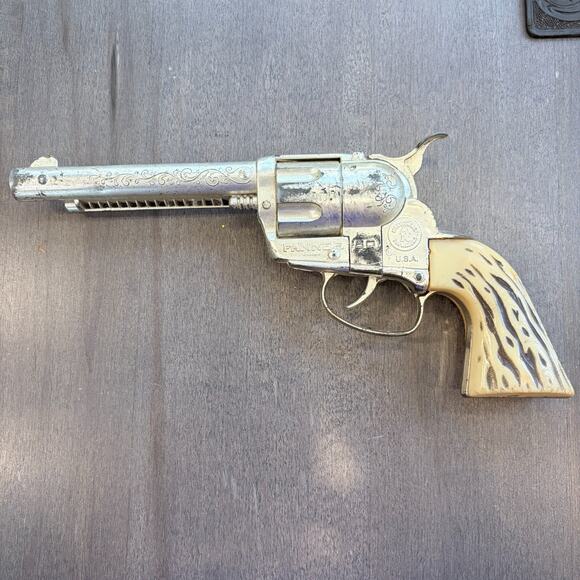 Lot of 2 VTG Cap Gun FANNER 50 GUN Shootin' Shell .45 Leather Holster MATTEL USA - Picture 14 of 16